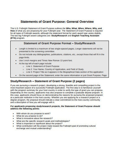 grant-purpose-statement