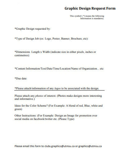 graphic design request form example