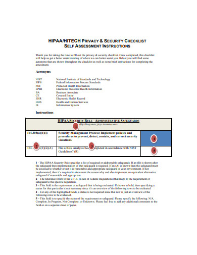 hipaa-privacy-and-security-compliance-checklist-template