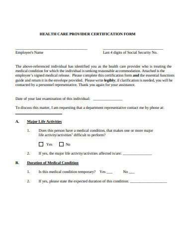 health certification form in pdf