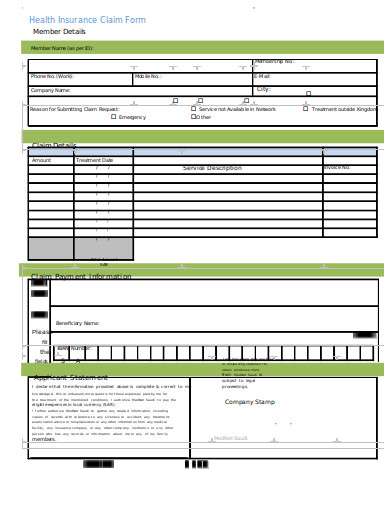 18+ Health Insurance Claim Form Templates - PDF, DOC