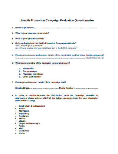 health-promotion-campaign-evaluation-questionnaire-template