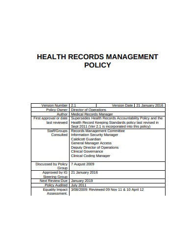 health-record-management-template