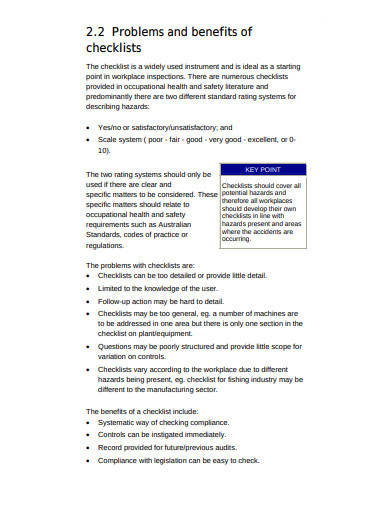 health safety audits practitioner checklist template