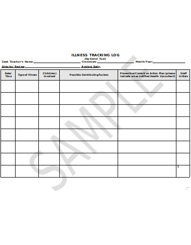 FREE 11+ Health Log Templates in PDF | MS Word