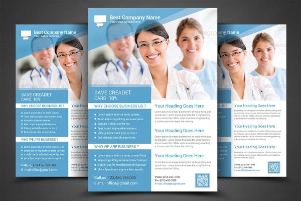 health and medical doctor flyer template