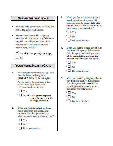 home-health-care-survey-questionnaire-template