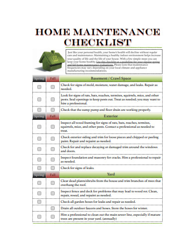 25+ Maintenance Checklist Templates in Google Docs | Word | Pages | PDF ...