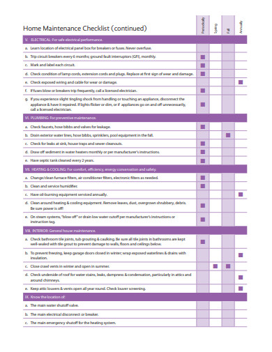 25+ Maintenance Checklist Templates in Google Docs | Word | Pages | PDF ...