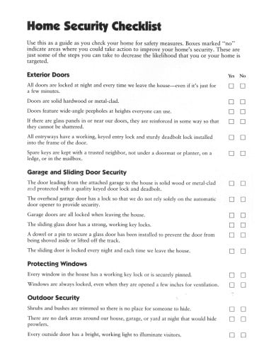 home-security-checklist