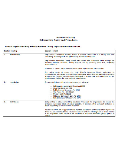 homeless-charity-safeguarding-policy-template