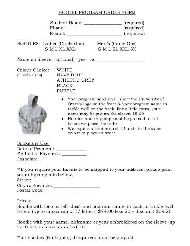 hoodie program order form in pdf