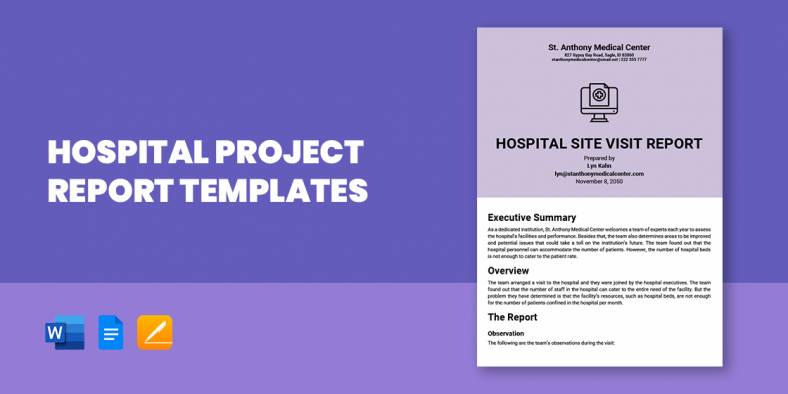 12+ Hospital Project Report Templates in PDF