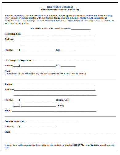 Internship Contract Example Signature Intern Contract Template , Internship Agreement Template – IHSU