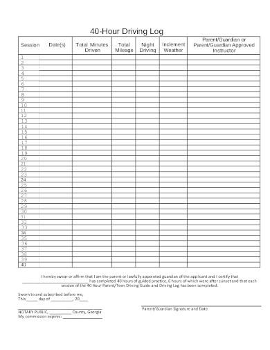 8+ Practice Driving Log Templates in PDF