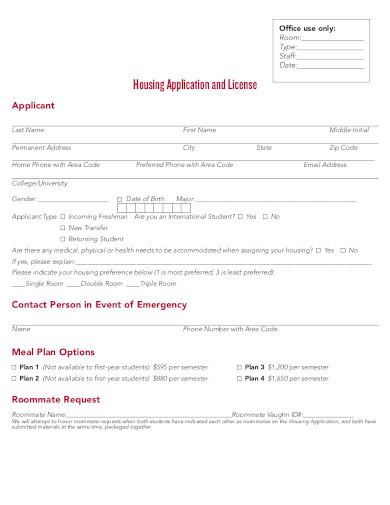 housing-application-and-license-form