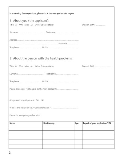 housing medical assessment form in pdf