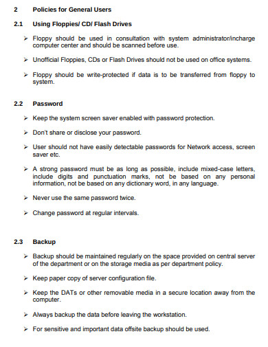 FREE 10+ IT Security Policy Templates in MS Word | PDF