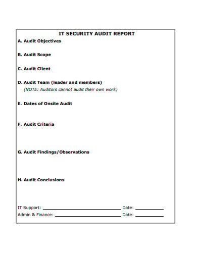 it security audit report