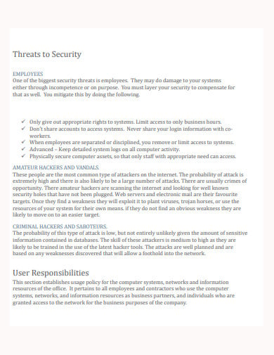 Free 10 It Security Policy Templates In Ms Word Pdf 5584