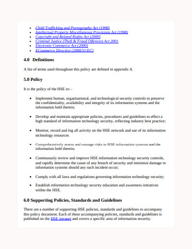 FREE 10 IT Security Policy Templates In MS Word PDF