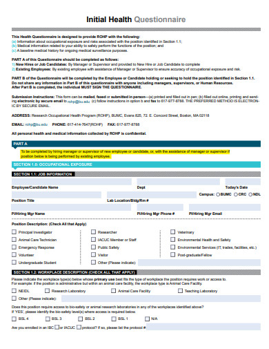 initial-health-questionnaire-template