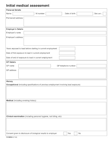 23+ Medical Assessment Form Templates - DOc, PDF