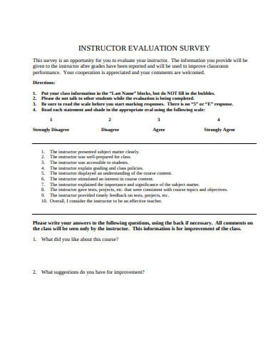 instructor-evaluation-survey