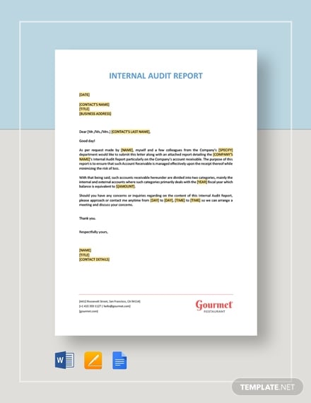internal audit report