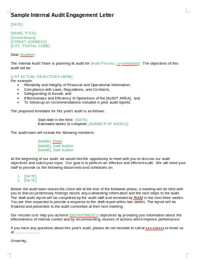 12+ Audit Letter Templates in PDF | WORD | Free & Premium Templates