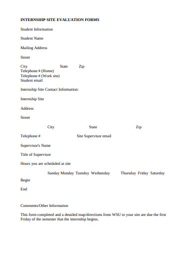 internship-contract-site-evaluation-forms-template