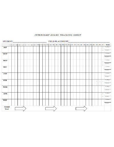 7+ Internship Hours Tracking Sheet Templates in Doc | Excel | PDF ...