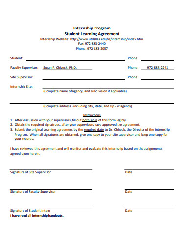 13-learning-agreement-for-internship-templates-in-pdf-doc