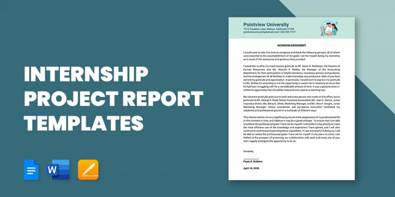 13+ Internship Project Report Templates in DOC | PDF