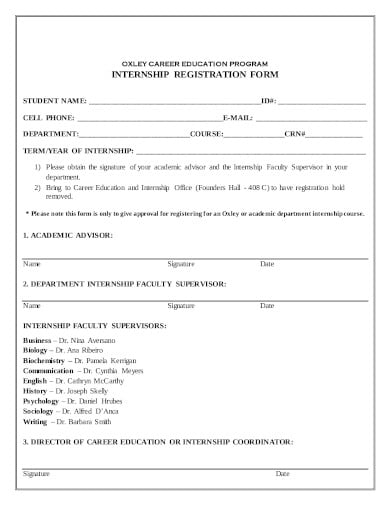 internship-registration-form