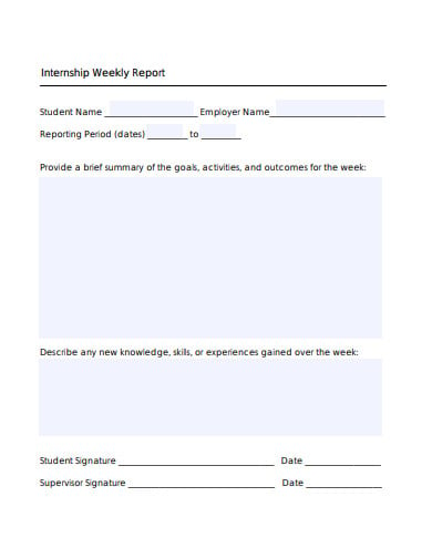 internship-weekly-report-template