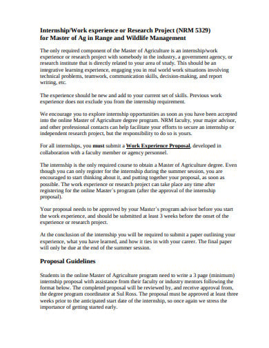 10  Internship Project Proposal Templates in PDF DOC