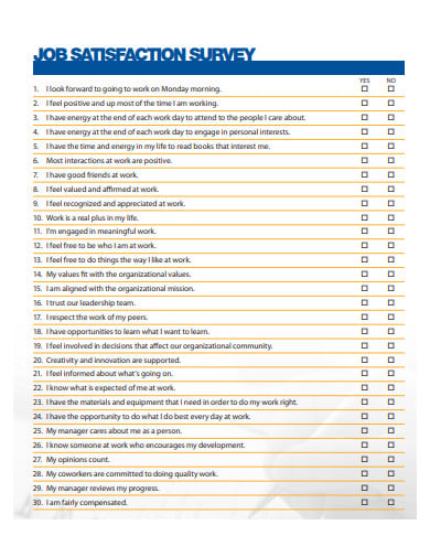 job satisfaction survey template