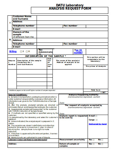 FREE 23+ Laboratory Request Form Templates in MS Word | PDF | Excel