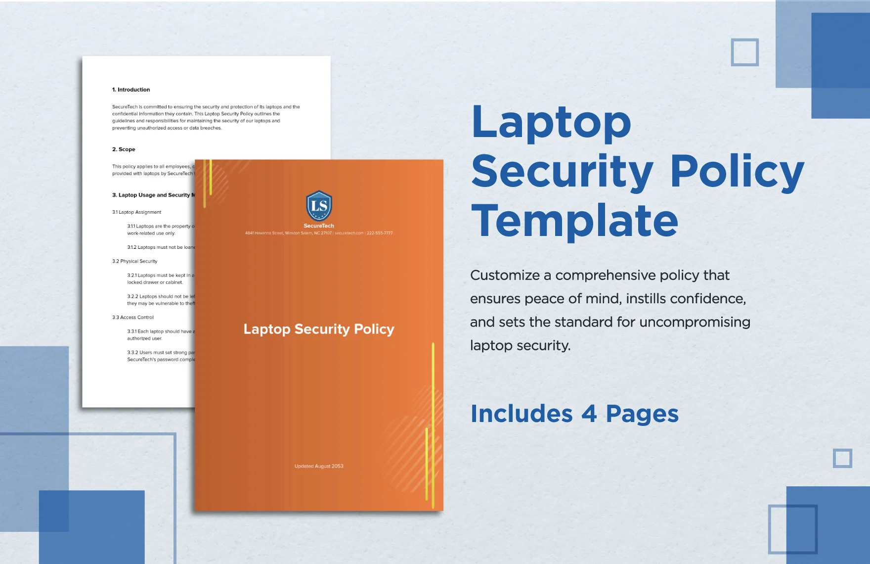 laptop security policy template