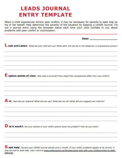 leads-journal-entry-template