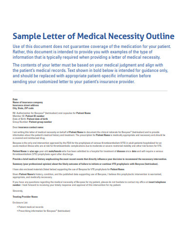 FREE 21+ Medical Necessity Letter Templates in PDF | MS Word