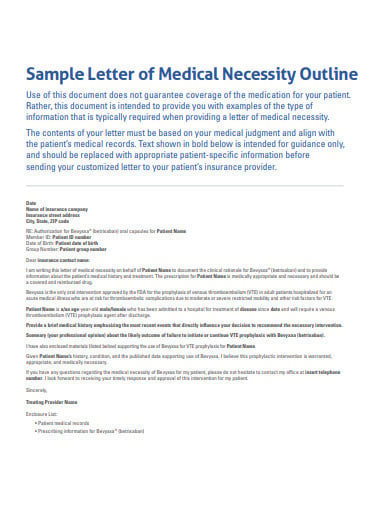 Free 21 Medical Necessity Letter Templates In Pdf Ms Word 4038