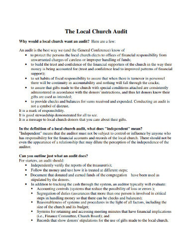 local-church-audit-report