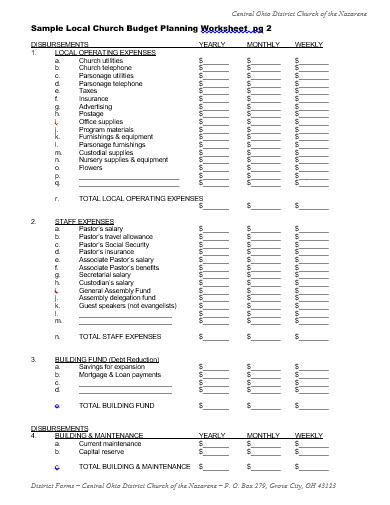 5+ Church Youth Budget Templates in PDF | DOC