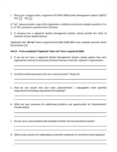 Management Evaluation Questionnaire Template Editable Word Document - Riset