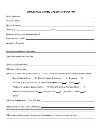 11 Liability Insurance Application Templates In Pdf Doc