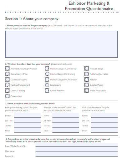 marketing-promotional-questionnaire-template