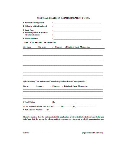 14 Medical Reimbursement Form Templates In Pdf Doc 9554