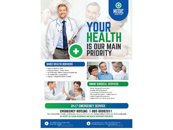 medical clinic promotional flyer